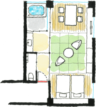 一般客室【和洋室A】バリアフリー